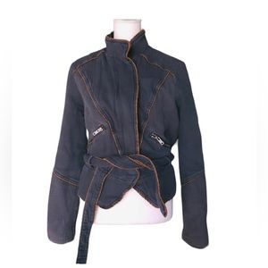 Free People Double Cloth Twill Blue Wrap Jacket
Size Medium